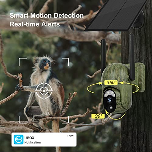 Solar 4G Lte Cellular Trail Camera With 360° Ptz, Color Night Vision, Smart Alerts, And Ip66 Protection For Hunting And Security. Includes Sim Card. Ideal For Outdoor Game And Wildlife Monitoring #TOP1