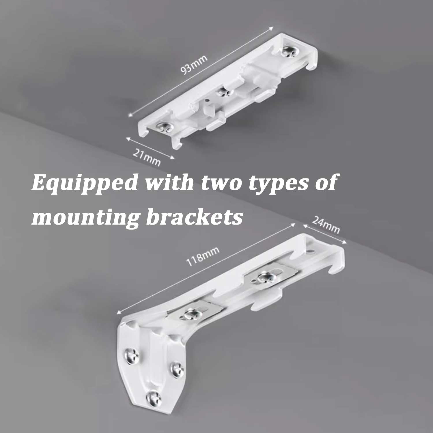Binario flessibile pieghevole in alluminio per soffitto/parete - Doppio bastone antipioggia curvo per divisore - Sistema di binario bianco regolabile 4,6 m per tende e tende da sole
