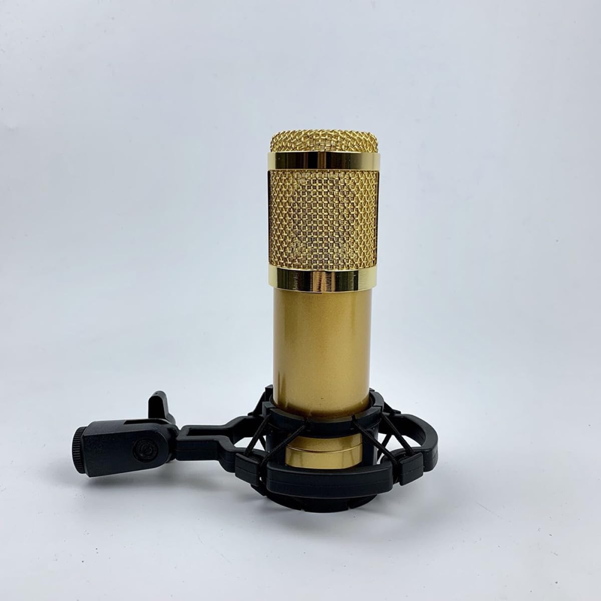 Micrófono de Condensador Bm-800 de Doble Malla Dorado para Grabación