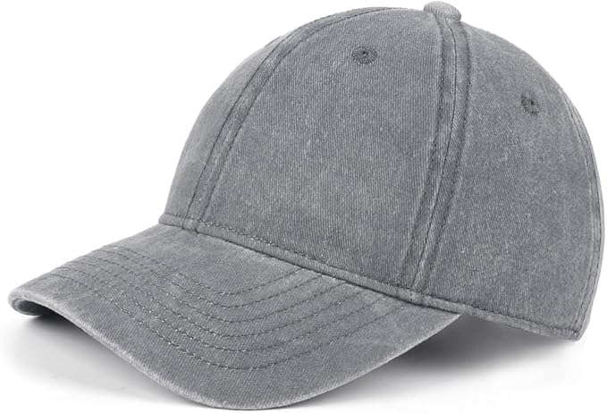 Sombrero ajustable lavado para papá para hombres y mujeres, color sólido, sin logotipo, transpirable y ligero, opciones multicolor, gris, Talla única