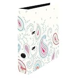 Einband cellophaniert Motivordner maX.file A4, 8cm, Motiv: Paisley White, 1 Stück