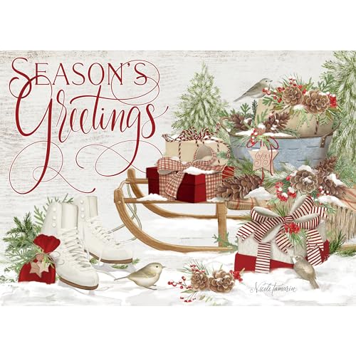 Cartes de Noël pop-up neige et cacao Lang 2005121 pour vœux de fin d'année