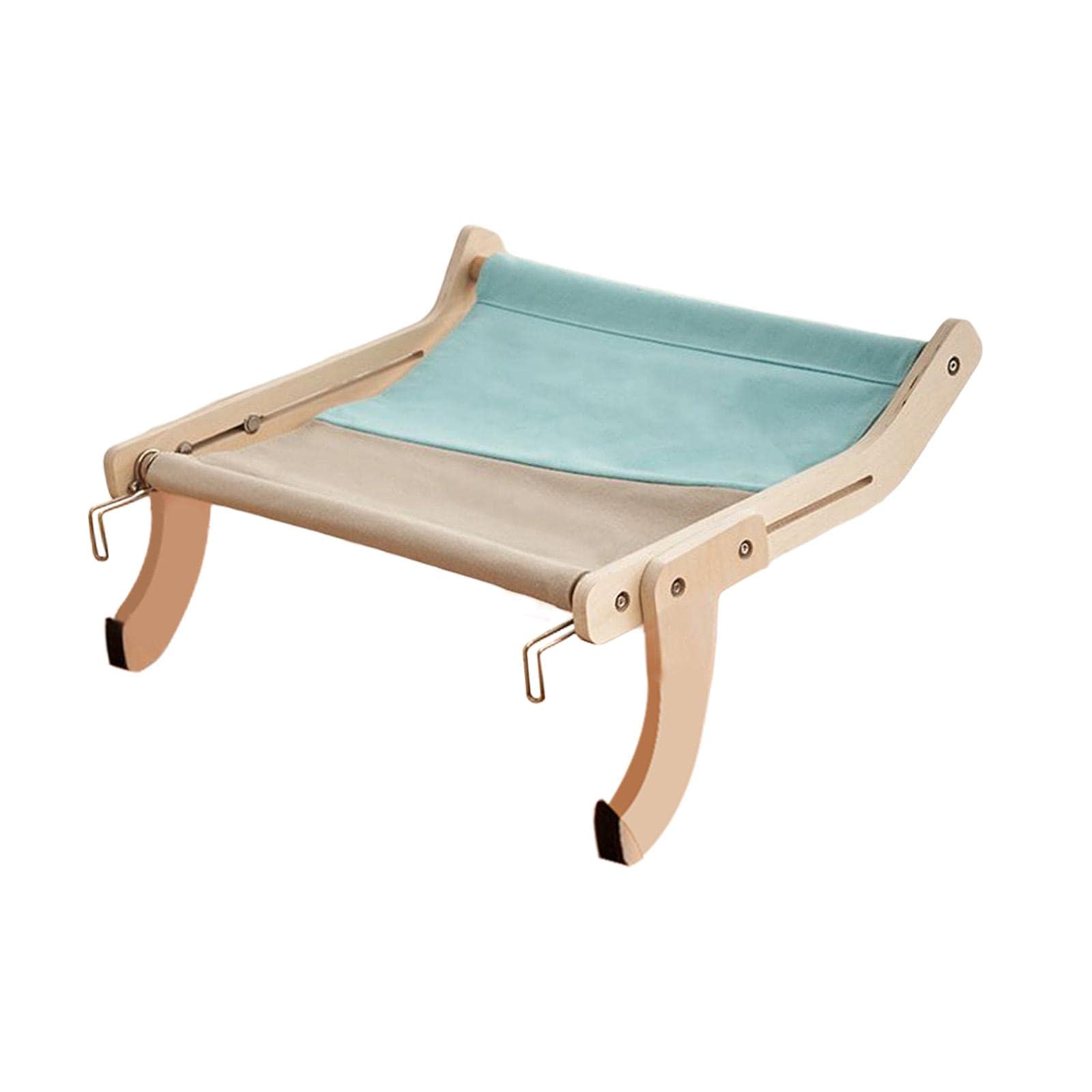 F Fityle Chat fenêtre perchoir Chat fenêtre hamac siège pour Chats d'intérieur lit de Chat réglable offrant Gain de Place Lavable, Bleu Gris