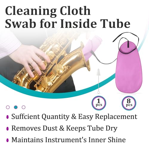 image for Joworthy 8 Pcs Cleaning Cloth Swab for Inside Tube with Weighted Endpo