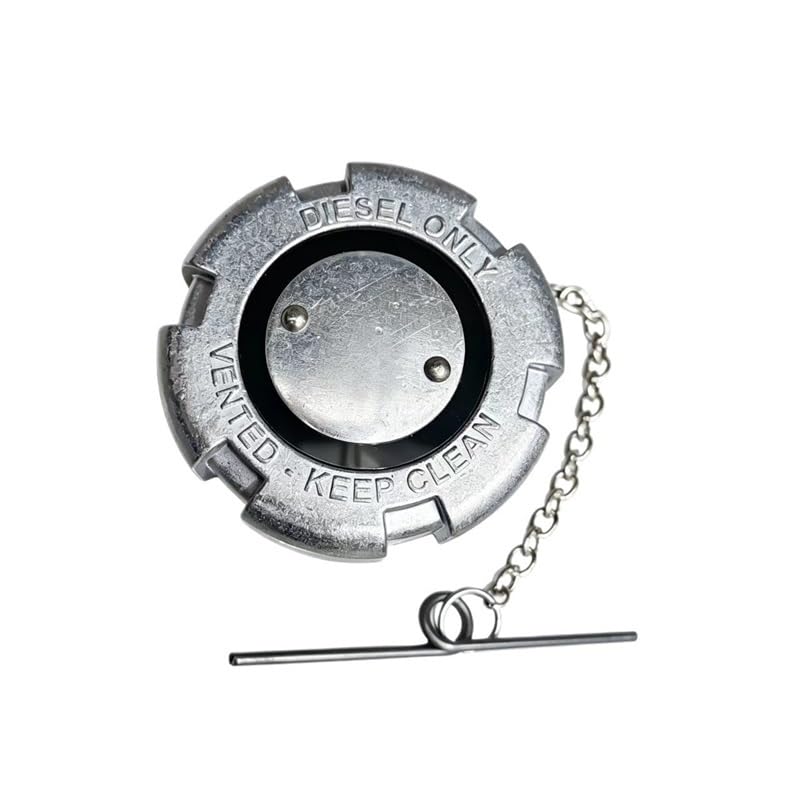 Bouchon réservoir diesel Mack 600135 en aluminium ventilé 2-1/4 pouces avec chaîne