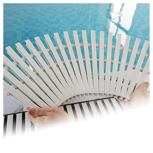 Grille de trop-plein pour piscine en plastique blanc de 18 cm - Lot de 12 pièces