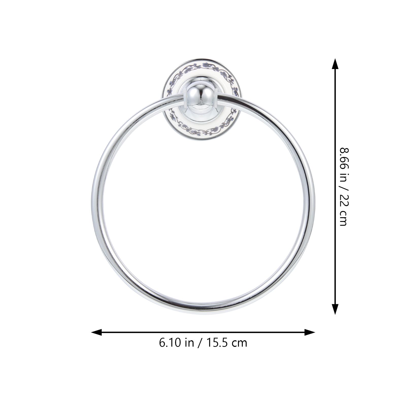 Anello Parete Portasciugamani in Inox Argento Acciaio | Asciugamani da Mano e Viso, Installazione Semplice, Adatto a Balconi e Camere Ospiti