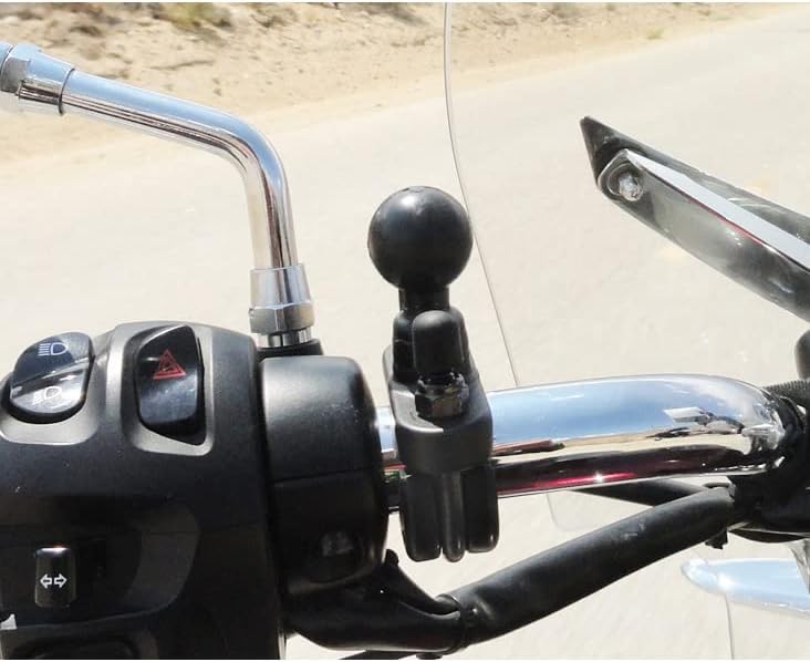 RAM MOUNTS Handlebar U-Bolt Base for Rails 0.5" to 1" in Diameter RAM-B-231U with B Size 1" Ball