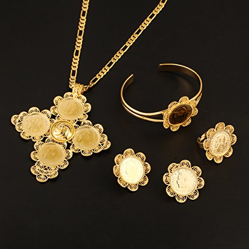 Traditional Ethiopian Coin Wedding Jewelry Sets Bridal Romantic Jewelry For Women #TOP5