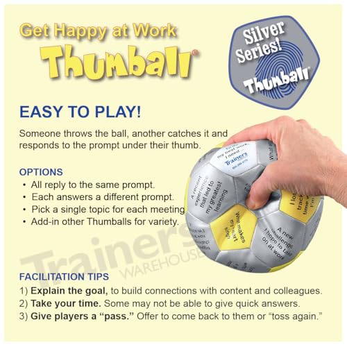 Image of Trainers Warehouse 6 inch Thumball Collection, 32 Prompts for Conversation, Team Building, Relationship and Training