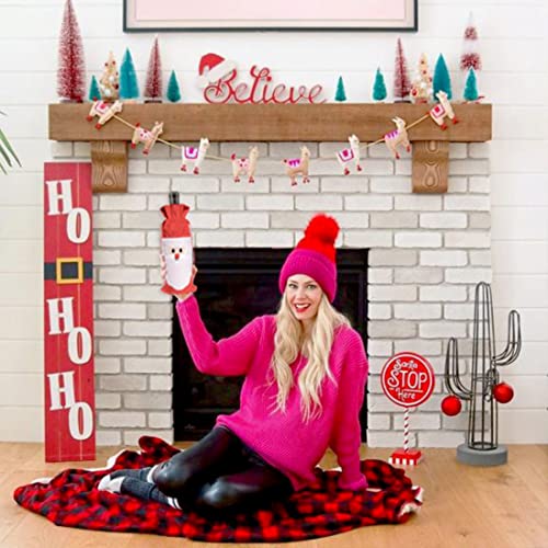 D-Fokes 10-Piece Christmas Santa Claus Wine Bottle Set Bag Bag Candlelight Dinner And Christmas Family Party Table Decoration #TOP6