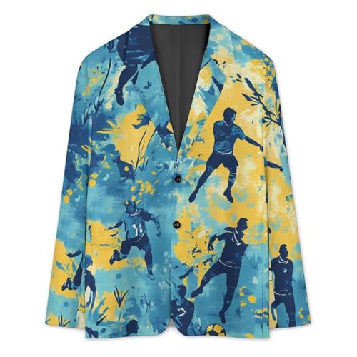 Camouflage Soccer Players Balls Classic Suits Blazer for Men Business Tuxedo Jacket Sport Coat Two Buttons3
