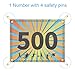 PATIKIL Tearproof Running Bib Numbers 7x6 Inch, 1-500 Wheat Ears Waterproof Race Competitor Numbers with Safety Pin for Marathon Sports Game Competition Runner