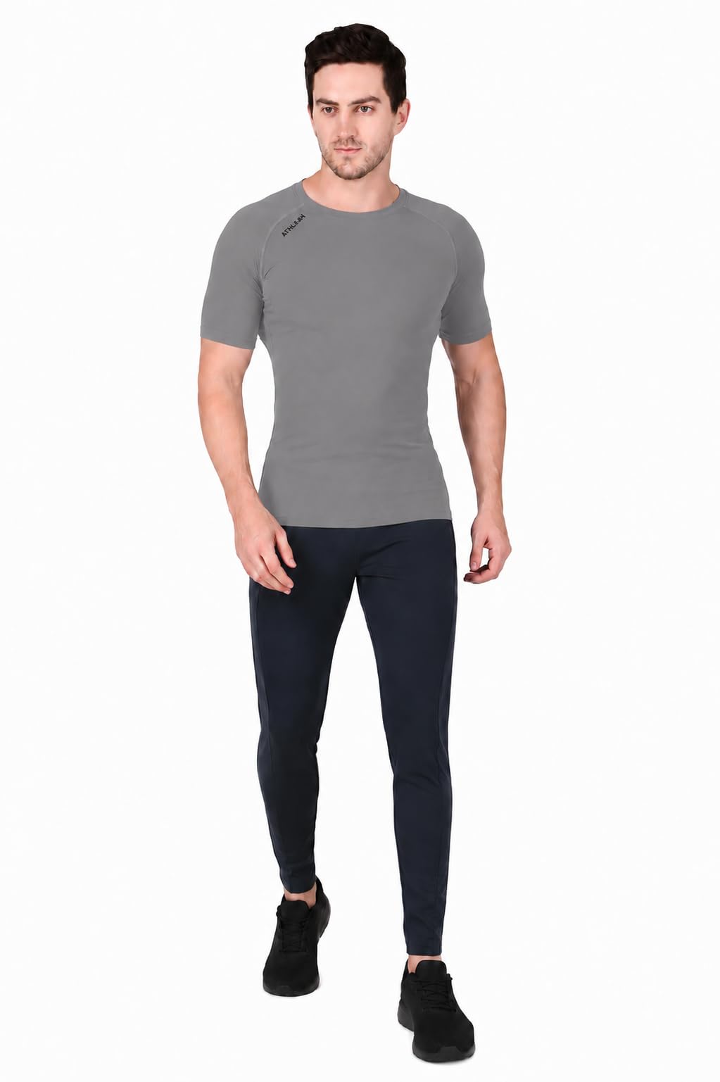 Men's Compression T-Shirt Quick Dry Gym Workout Running Sports Tee-image-23