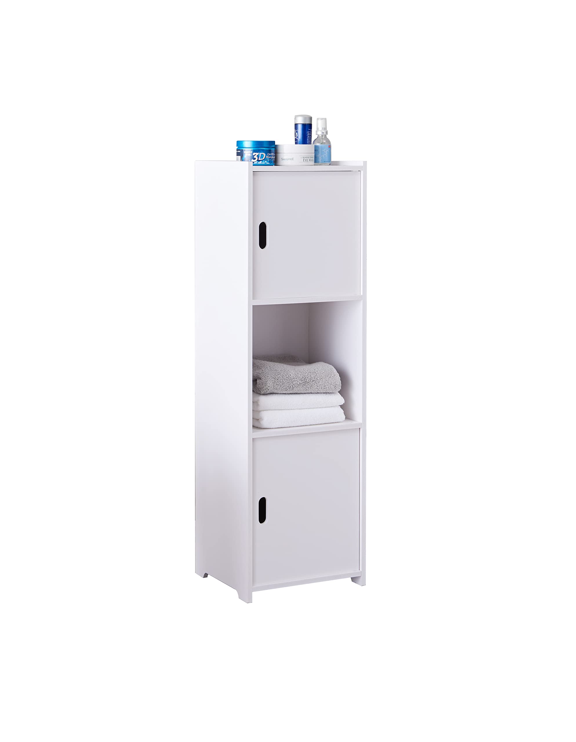 Kings Brand Furniture Newberry - Gabinete de almacenamiento para baño sobre  el inodoro, color blanco