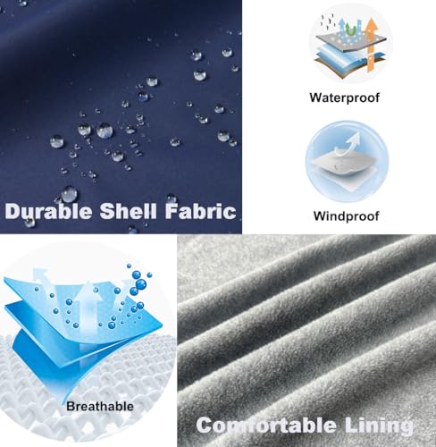 Boys Rain Jackets Waterproof Hooded fleece Raincoats Lightweight Windbreakers for Kids4