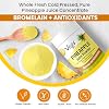 Vegs Pineapple Juice Powder - Freeze Dried Organic Pineapple Powder with Bromelain & Antioxidants - Sugar-Free Cold Pressed Tropical Fruit - Smoothies, Drinks, Cooking, Baking - Vegan, Non-GMO - 6 oz