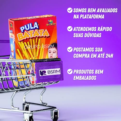 Kit 2 jogos de tabuleiro infantil educativos pedagogicos Pula Batata presente brinquedo criança 5 an