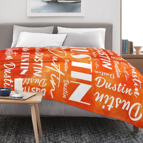 Name Blanket Personalized Name Blanket Customized Blanket with Name Text for Adult Kid Birthday Christmas Mothers Fathers Valentines Day Gift
