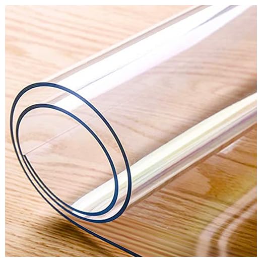 VALLEY TREE 24 x 48 Inch Clear Table Cover Protector,1.5mm Thick PVC Plastic Desk Mat, Tablecloth Clear Desk Protector, Waterproof Table Pad Mat for Dining Table Office Desk