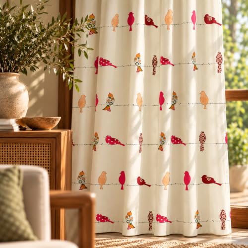 Best Curtain Sets: Festive Blackout vs Sheer 46 Urban Space 100% Cotton Curtains for Window, 60-65% Room Darkenin...