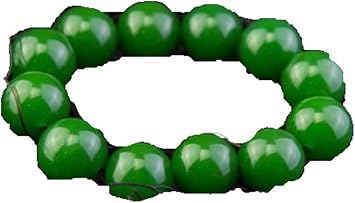 Jade Bracelet Hetian Jade Jasper Spinach Green Bracelet Domineering Round Beads Jade Jadeite Bracelet 18mm