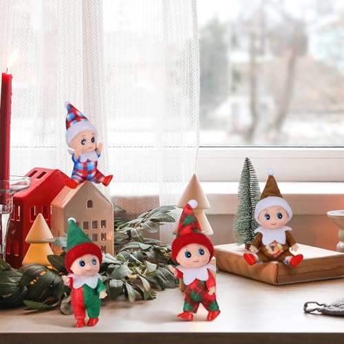 Threan 6 Muñecas Navideñas Mini Gemelas Decorativas miniatura 4