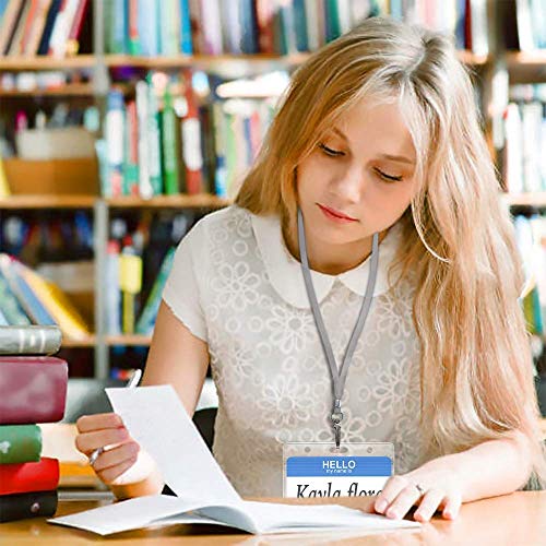 Lanyards Bulk Lanyards For Id Badges (50 Pack/Each 17.7-Inch) Lanyard Clip Durably Woven Badge Lanyard With Clip Swivel Hooks (Gary) #TOP6