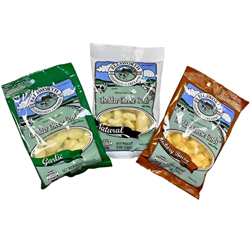 Wisconsin Curds Trio (Natural, Garlic & Hickory Bacon)- 3 pack