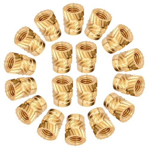 Zerodeko Lot de 100 Set de Set de Écrous en Cuivre Résistants la Chaleur, Filetage Rapporté M3 pour Imprimante 3d, Insert à Presser Haute Dureté Couleur Or
