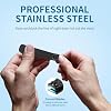 Precision 8 Pieces Mens Nail Grooming Travel Kit, Stainless Steel Manicure Set with Fingernail & Toenail Clippers, Nail File, Slant Tip Tweezers, Cuticle Scissors, Cuticle Pusher, Travel Case