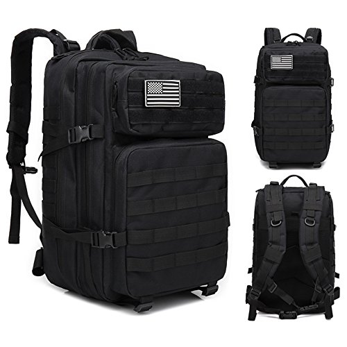 Large Military Tactical Backpack, 45L Army Assault Pack Molle Bug Out Bag Backpacks