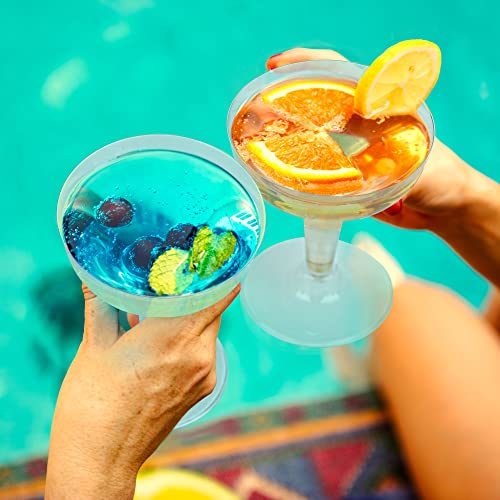 Shojoy 120 Pieces Plastic Margarita Glasses 4 Ounces Disposable Coupe Glasses Clear Champagne Tower Cups Party Cocktail Glasses Martini Glasses For Birthday Wedding Cinco De Mayo Party Supplies #TOP6