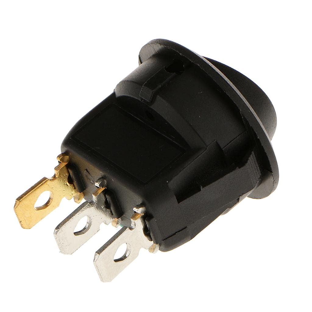 Interruttore a Bilanciere Rotondo 12V Plastica Metallo per Sensori Parcheggio