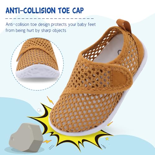 Image of LeIsfIt Toddler Water Shoes Boys Girls Barefoot Aqua Socks Kids Breathable Quick-Dry Swim Shoes for Beach Pool Surf