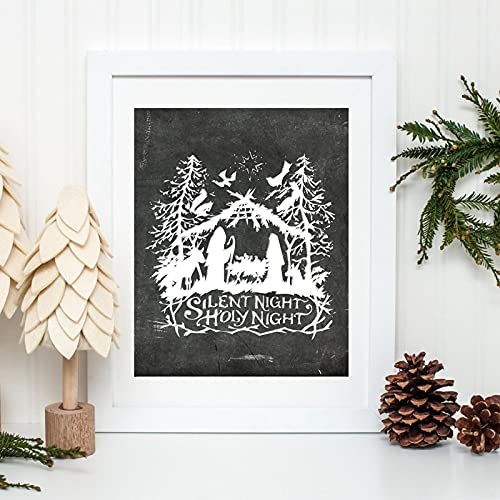 Crèche de Noël sur toile grand format pour salon chaleureux