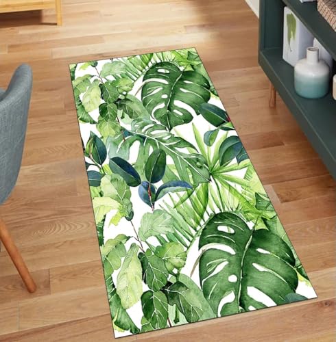 Alfombra larga de cocina de 40x220 cm lavable con estampado floral 2