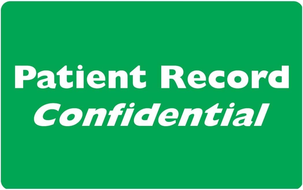 Confidential for Authorized Personnel Only Labels for Secure File Management, 2" x 2", Red with White Text, Permanent Adhesive, 500 Stickers/Box, Doctor Stuff