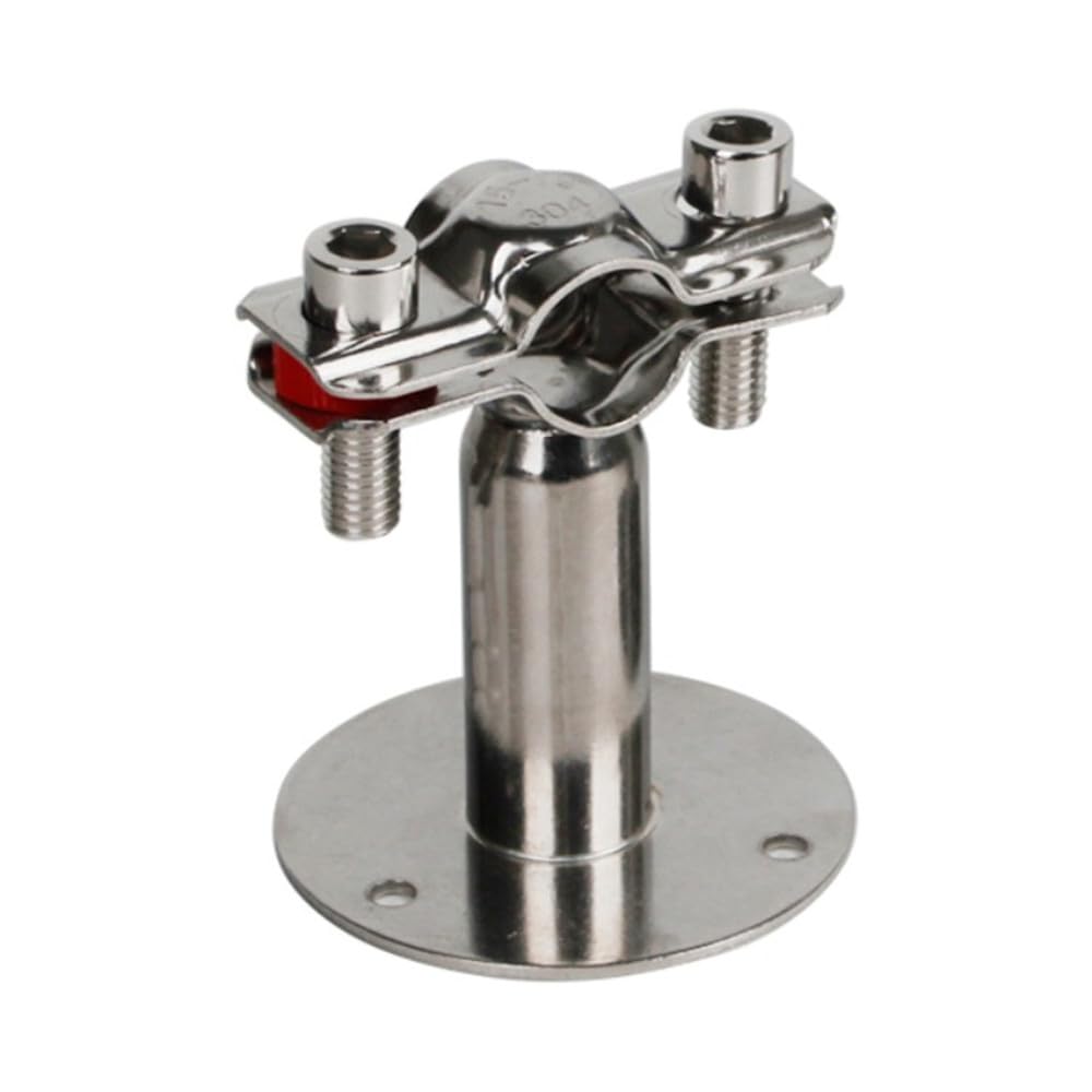 x Edelstahl-Rohrhalterung – 12–89 mm Rohrclip-Unterstützung mit 50/100/150 mm Basisstangen, 38,40 mm L100 mm