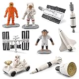 Conjunto de Modelos de en Miniatura | 10 Piezas Estatua de estatuilla de | Conjunto de Modelo Espacial telescopio Cohete satélite, Regalo de los niños
