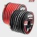 Install Link 4 AWG Gauge Power or Ground Wire Cable 25ft Red, 25ft Black (50 Feet Total), CCA