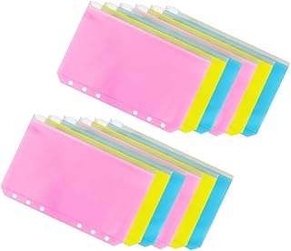 BESTOYARD 12 Peças Saco Com Zíper A6 Bolsa Com Zíper Transparente Pastas De Plástico Transparente Envelopes Amarelos Pasta De Escritório De Plástico Bolsos Pasta Com Zíper Pasta Com Zíper
