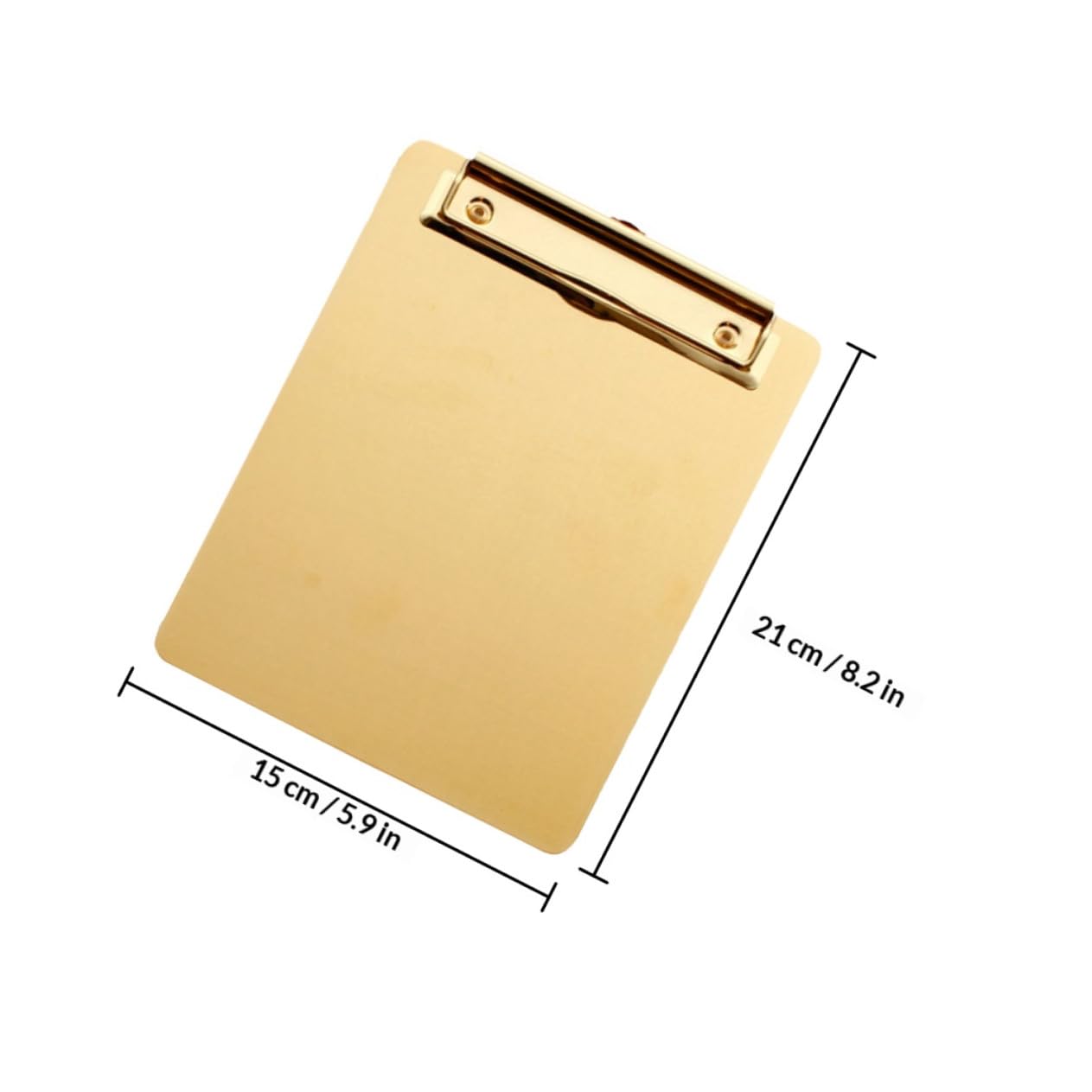 PRETYZOOM Presse-papiers Porte-documents Robuste Clip Sécurisé en Acier Inoxydable Doré A5 2 Pièces Accessoire Bureau Portable et Élégant pour Usage Professionnel