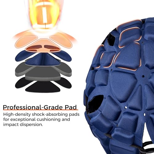 image for COOLOMG Soft Shell Flag Football Helmet 7v7 Rugby Helmet Scrum Cap Soc