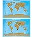 Produktbild blupalu I 2er Set Rubbel Weltkarte I Weltkarte zum Rubbeln XXL I Gold I mit Flaggen und Rubbel-Chip I World Map Poster I 89 x 59 cm | Deutsch