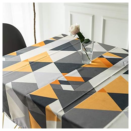 Mantel para Mesa Patrón de Triángulo Geometría de Cocina Salón Rectangular Impermeable Lavable Diseño de Comedor Decoración del Hogar Oficinas (39 * 55in/100 * 140cm)