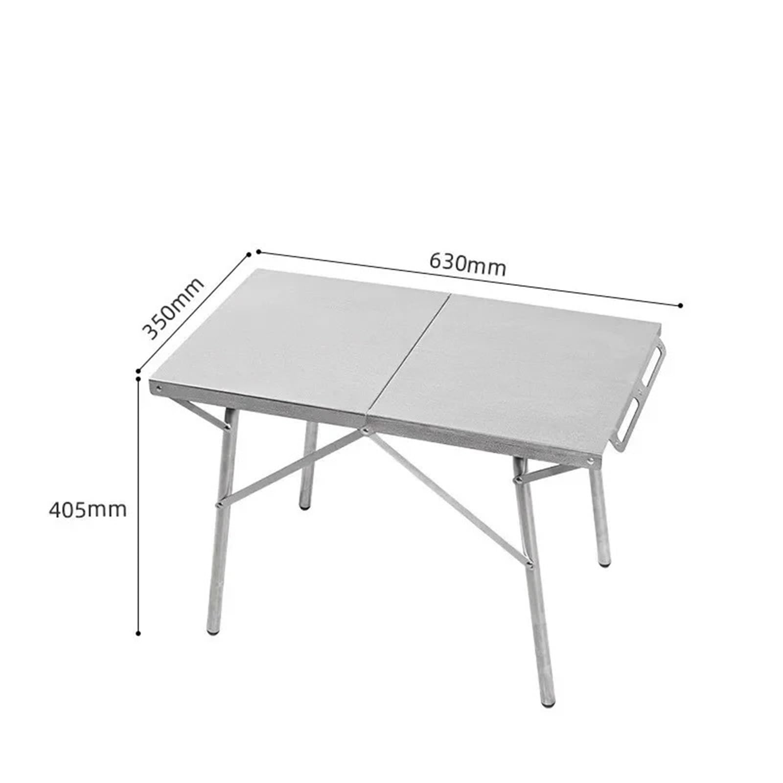 Tavolo pieghevole portatile in acciaio inox per campeggio all'aperto, resistente al calore, tavolo per barbecue, leggero e compatto, ideale per picnic e barbecue