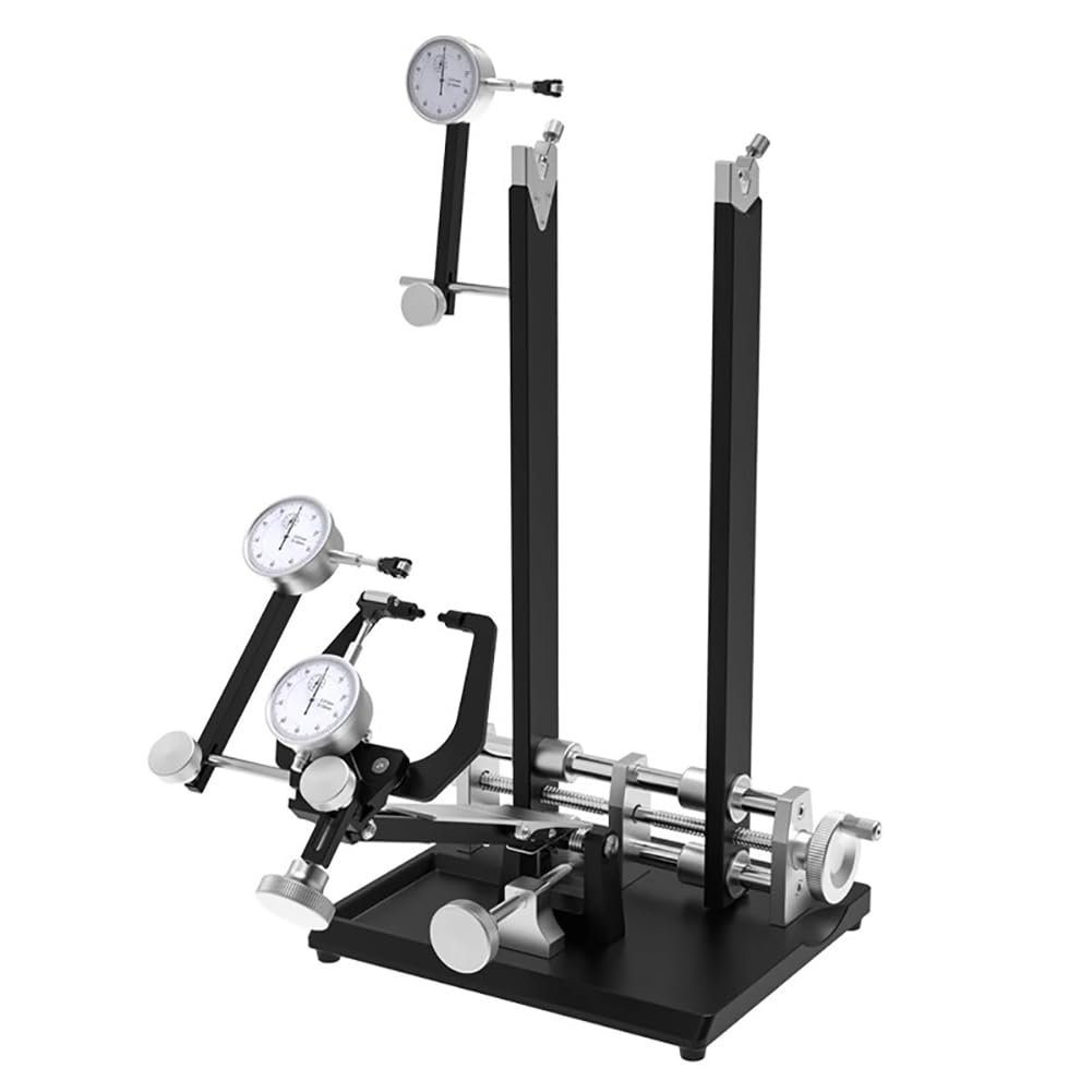 Estación De Calibración De Ruedas De Bicicleta Ajustable, Soporte De Calibración De Ruedas De Bicicleta De Montaña De Aleación De Aluminio, Adecuado para Ruedas De 12 A 29 Pulgadas