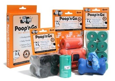 Image of 100% Biodegradable Extra Thick Pet Animal Puppy Dog Waste Poop Bags w / Free Bone Dispenser