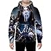 WBYFDC Halloween Boże Narodzenie koszmar 3D cyfrowy nadruk bluza z kapturem bluza męska bluzy damskie moda uliczna, A13, XS